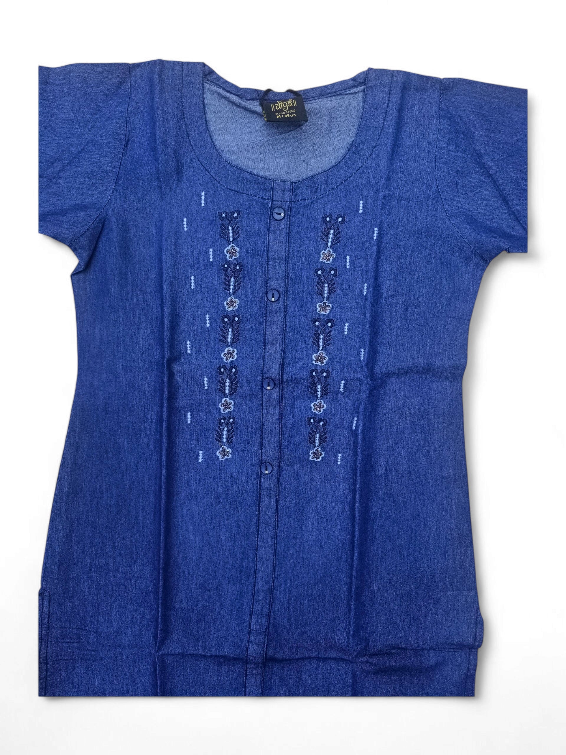 JT DB109 L JEANS KURTHI BLUE JT DB109 L JEANS KURTHI BLUE